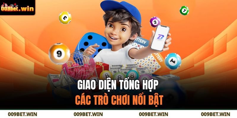 Giao diện tổng hợp các trò chơi nổi bật